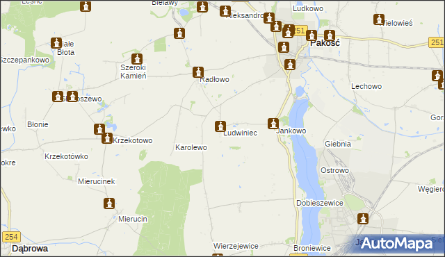 mapa Ludwiniec, Ludwiniec na mapie Targeo