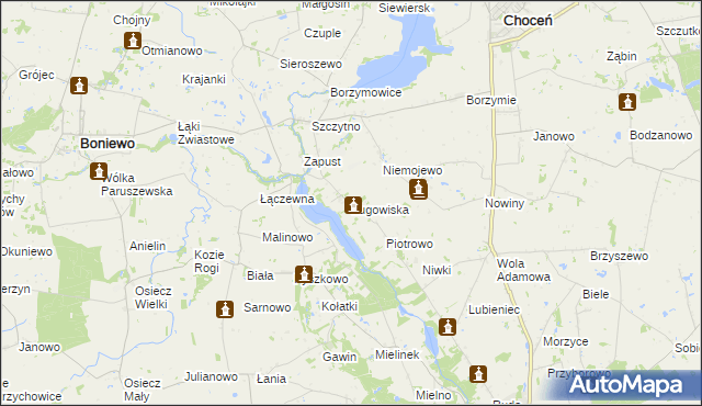 mapa Ługowiska, Ługowiska na mapie Targeo