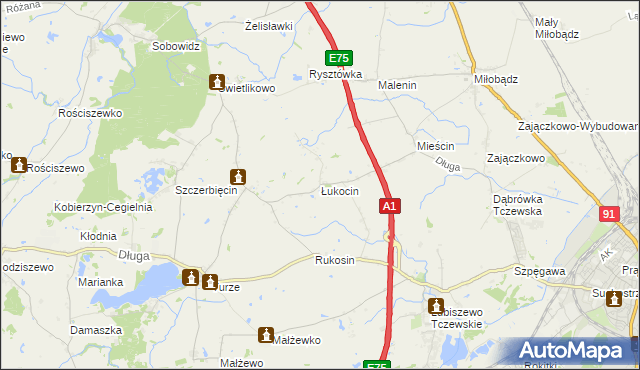 mapa Łukocin, Łukocin na mapie Targeo