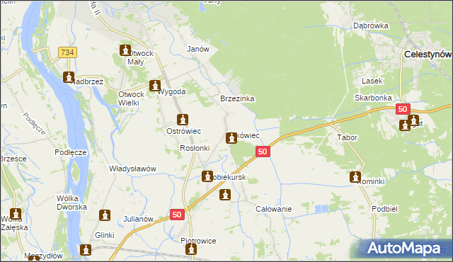 mapa Łukówiec gmina Karczew, Łukówiec gmina Karczew na mapie Targeo