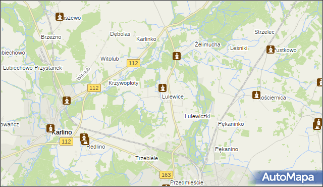 mapa Lulewice, Lulewice na mapie Targeo