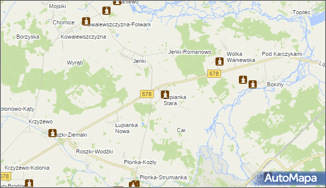 mapa Łupianka Stara, Łupianka Stara na mapie Targeo