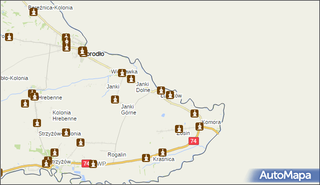 mapa Łuszków, Łuszków na mapie Targeo