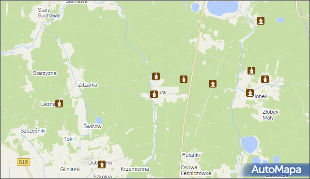 mapa Luta gmina Włodawa, Luta gmina Włodawa na mapie Targeo