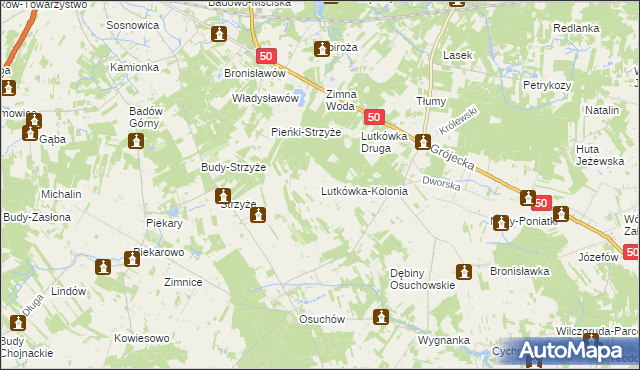 mapa Lutkówka-Kolonia, Lutkówka-Kolonia na mapie Targeo