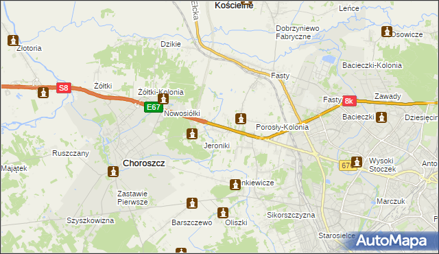 mapa Łyski, Łyski na mapie Targeo