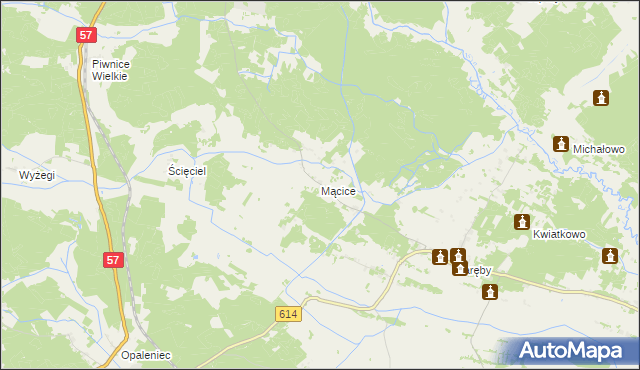 mapa Mącice, Mącice na mapie Targeo