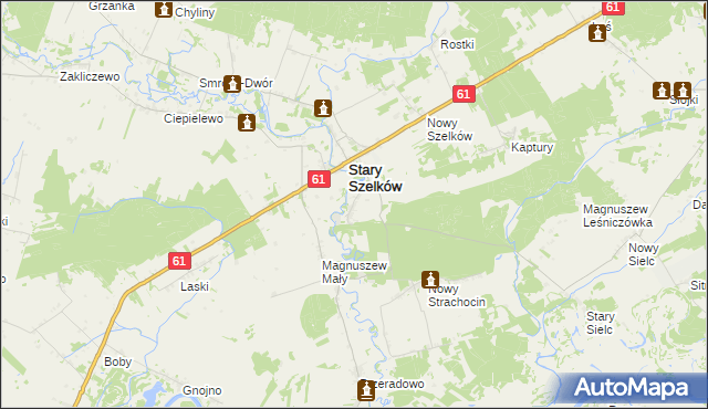 mapa Magnuszew Duży, Magnuszew Duży na mapie Targeo