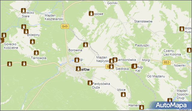 mapa Majdan Nepryski, Majdan Nepryski na mapie Targeo