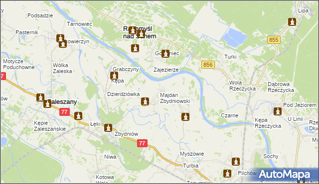 mapa Majdan Zbydniowski, Majdan Zbydniowski na mapie Targeo