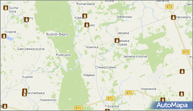 mapa Majewo Kościelne, Majewo Kościelne na mapie Targeo