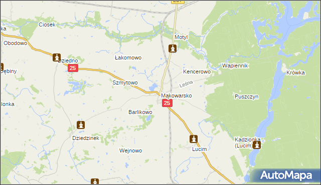 mapa Mąkowarsko, Mąkowarsko na mapie Targeo