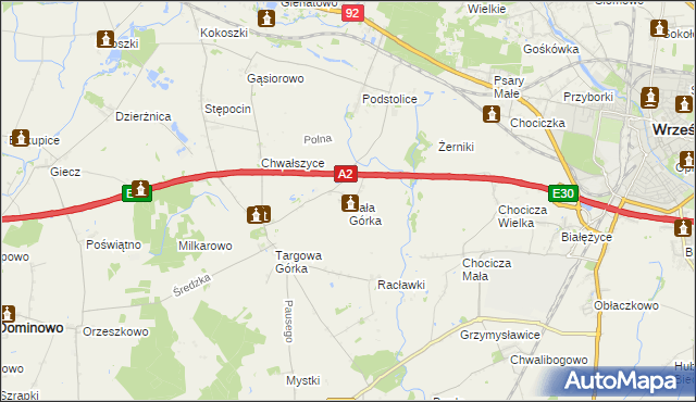 mapa Mała Górka, Mała Górka na mapie Targeo