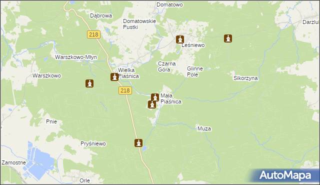 mapa Mała Piaśnica, Mała Piaśnica na mapie Targeo