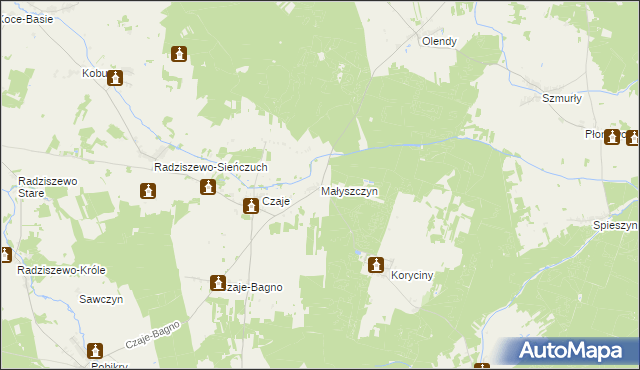 mapa Małyszczyn, Małyszczyn na mapie Targeo