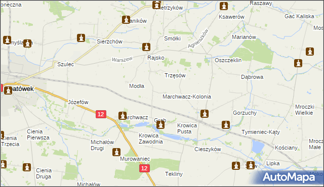 mapa Marchwacz-Kolonia, Marchwacz-Kolonia na mapie Targeo