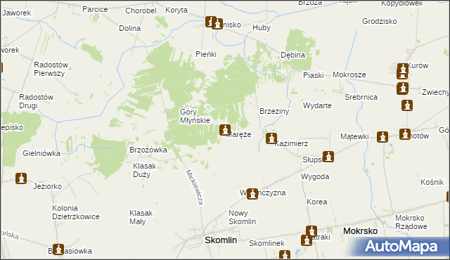 mapa Maręże, Maręże na mapie Targeo