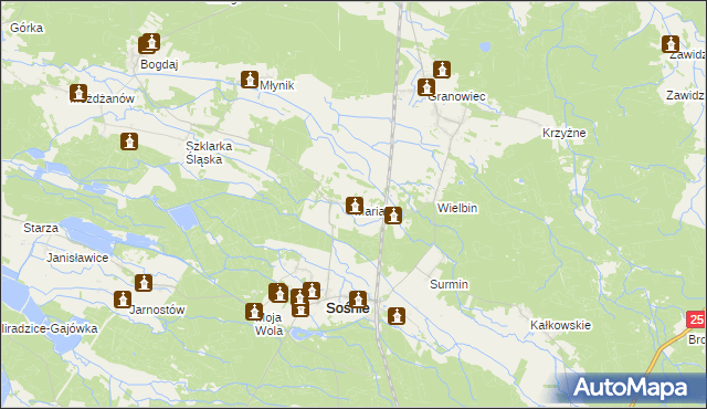 mapa Mariak, Mariak na mapie Targeo