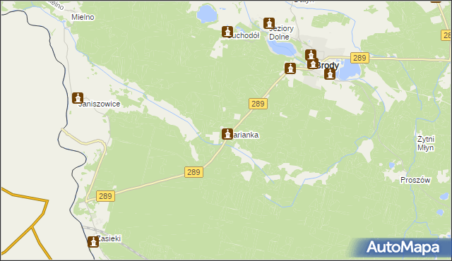 mapa Marianka gmina Brody, Marianka gmina Brody na mapie Targeo