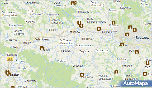 mapa Markuszowa, Markuszowa na mapie Targeo