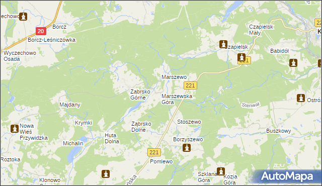 mapa Marszewska Góra, Marszewska Góra na mapie Targeo