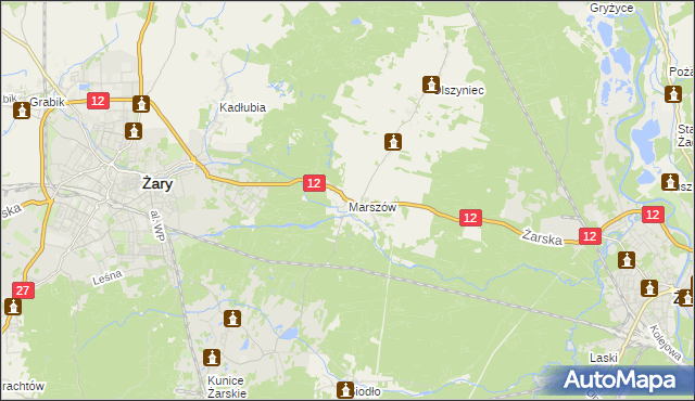 mapa Marszów, Marszów na mapie Targeo