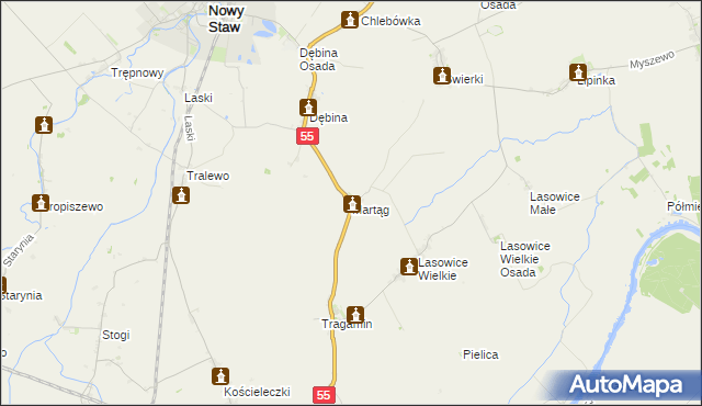 mapa Martąg, Martąg na mapie Targeo