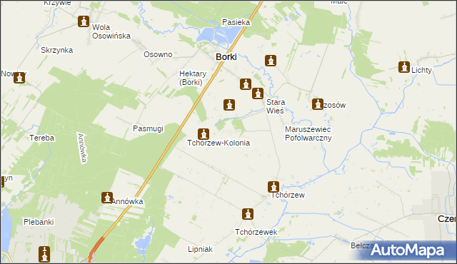 mapa Maruszewiec, Maruszewiec na mapie Targeo