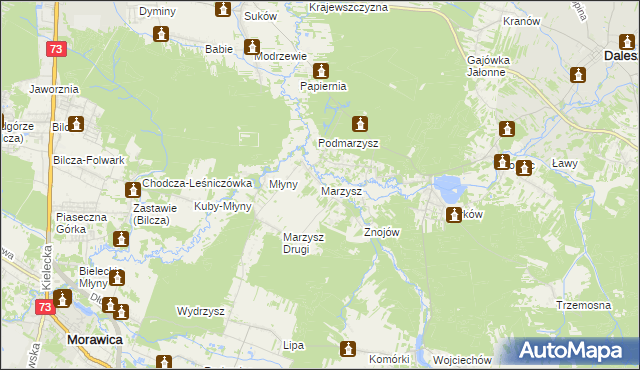 mapa Marzysz, Marzysz na mapie Targeo