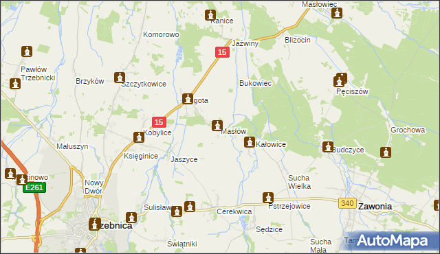 mapa Masłów, Masłów na mapie Targeo