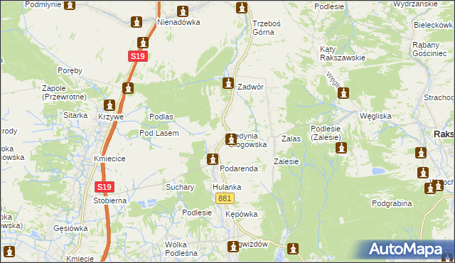 mapa Medynia Głogowska, Medynia Głogowska na mapie Targeo