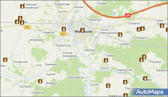 mapa Mesznary, Mesznary na mapie Targeo