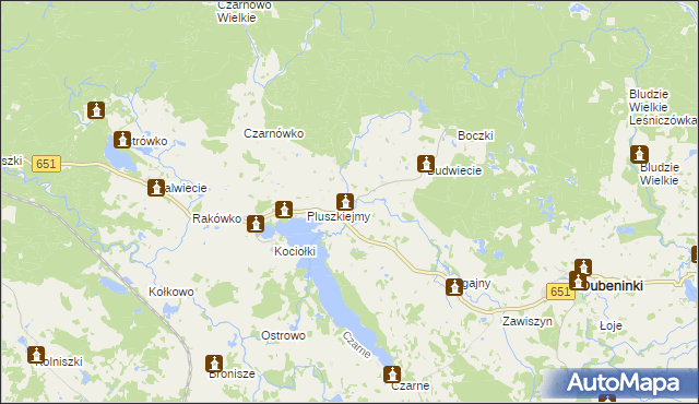 mapa Meszno gmina Dubeninki, Meszno gmina Dubeninki na mapie Targeo