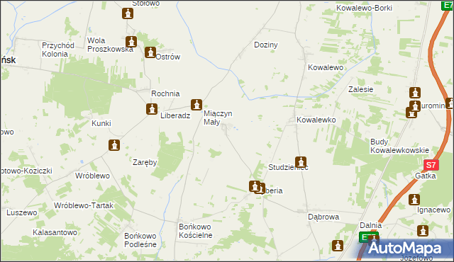 mapa Miączyn Duży, Miączyn Duży na mapie Targeo