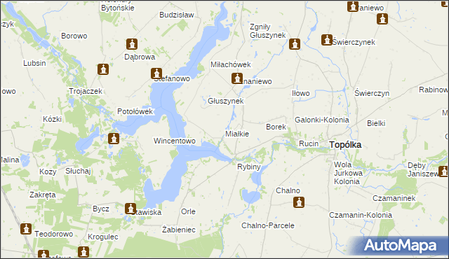 mapa Miałkie, Miałkie na mapie Targeo