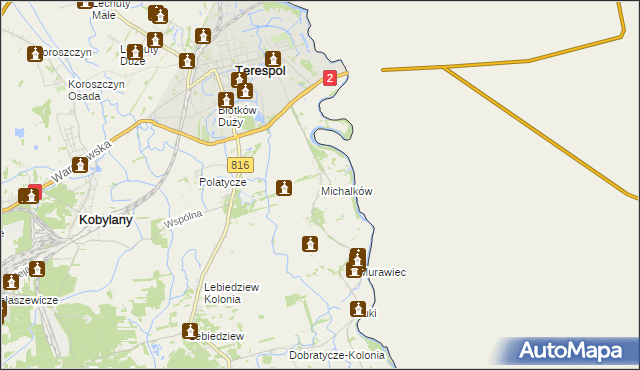 mapa Michalków, Michalków na mapie Targeo