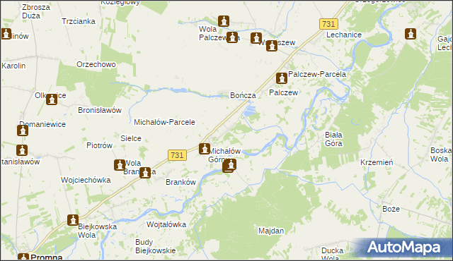 mapa Michałów Dolny, Michałów Dolny na mapie Targeo