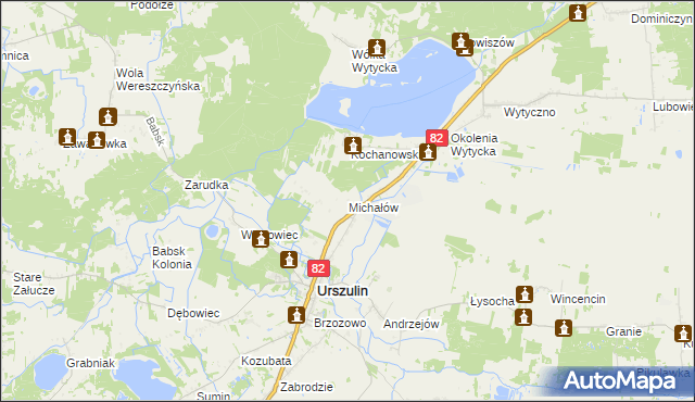 mapa Michałów gmina Urszulin, Michałów gmina Urszulin na mapie Targeo