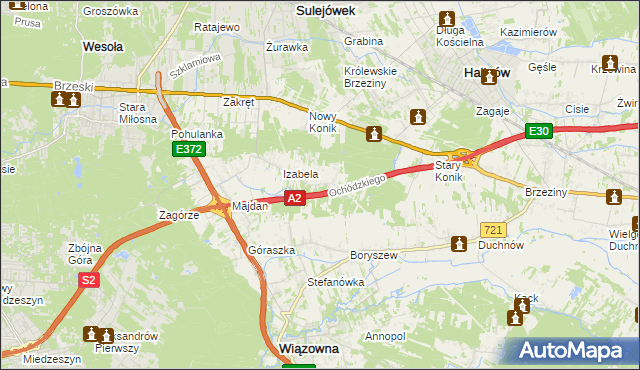mapa Michałówek gmina Wiązowna, Michałówek gmina Wiązowna na mapie Targeo