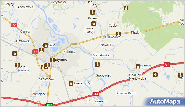 mapa Michałówka gmina Radymno, Michałówka gmina Radymno na mapie Targeo