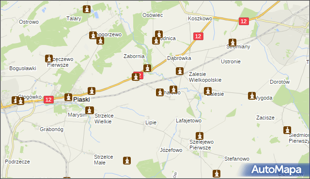 mapa Michałowo gmina Piaski, Michałowo gmina Piaski na mapie Targeo