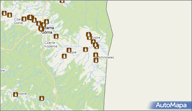 mapa Michniowiec, Michniowiec na mapie Targeo