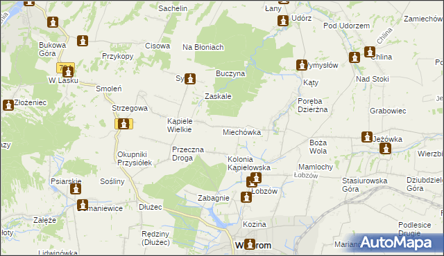 mapa Miechówka, Miechówka na mapie Targeo