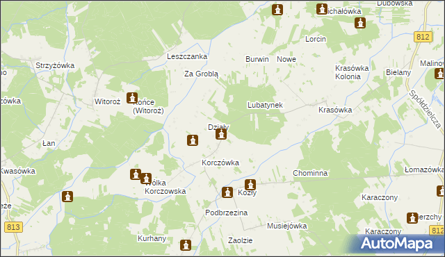 mapa Międzydróże, Międzydróże na mapie Targeo