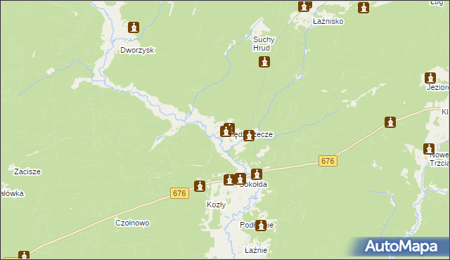 mapa Międzyrzecze gmina Supraśl, Międzyrzecze gmina Supraśl na mapie Targeo