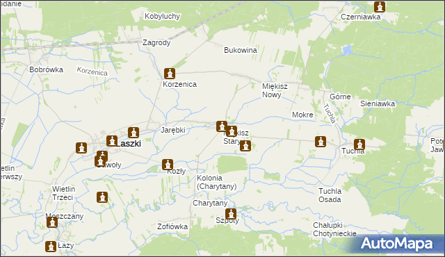 mapa Miękisz Stary, Miękisz Stary na mapie Targeo