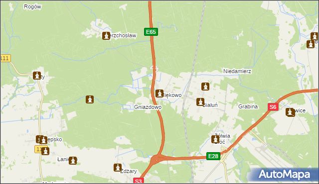 mapa Miękowo gmina Goleniów, Miękowo gmina Goleniów na mapie Targeo