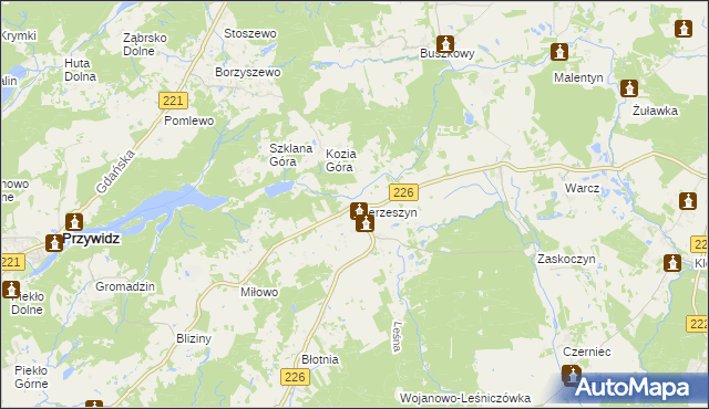 mapa Mierzeszyn, Mierzeszyn na mapie Targeo