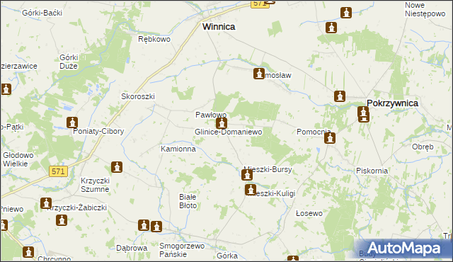 mapa Mieszki-Leśniki, Mieszki-Leśniki na mapie Targeo