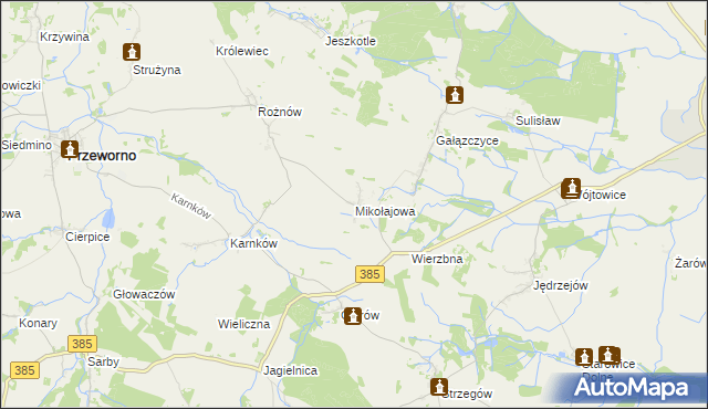 mapa Mikołajowa, Mikołajowa na mapie Targeo